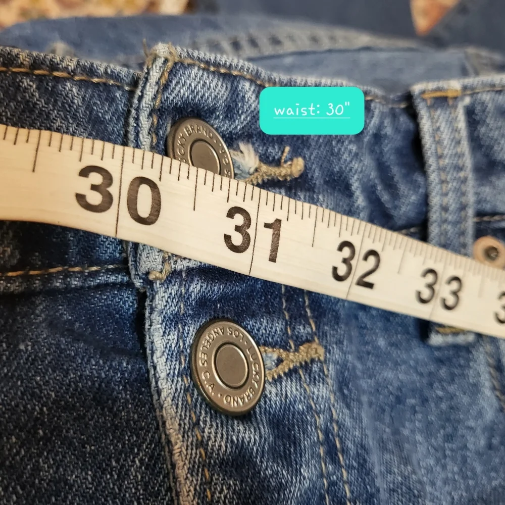 🌜LUCKY BRAND | High Rise Mom Jean Drew | Button Fly | Raw Ankle Hem | size 2/26